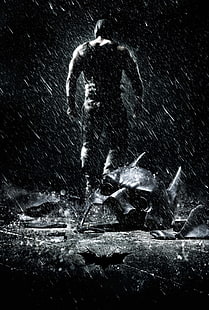 Fond d'écran Batman, The Dark Knight Rises, Batman, affiche de film, masque, Fond d'écran HD HD wallpaper