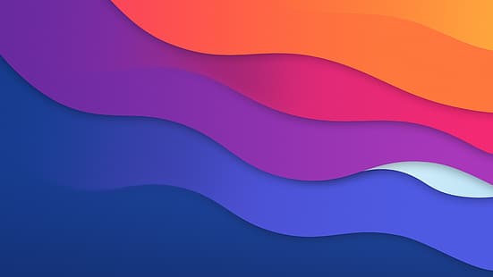 волны, macOS Big Sur, Биг Сур, macOS, разноцветный, HD обои HD wallpaper
