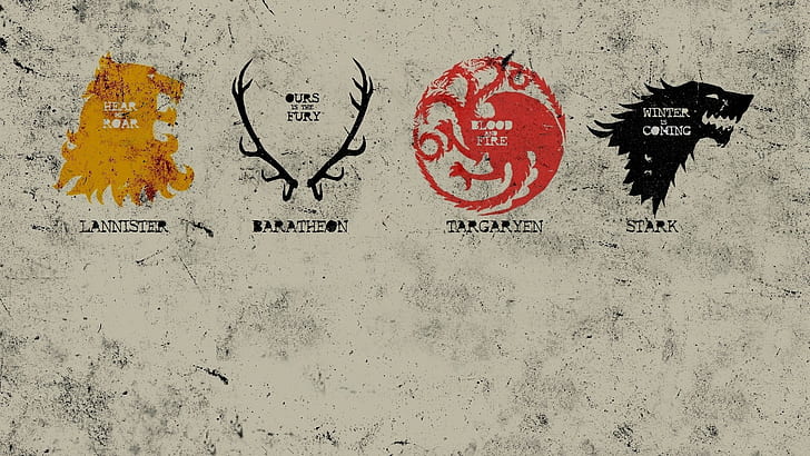 Game of Thrones, A Song of Ice and Fire, sigils, poster, HD wallpaper