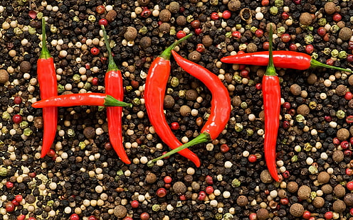Hot Chilli and Pepper, pepper, chilli, HD wallpaper HD wallpaper