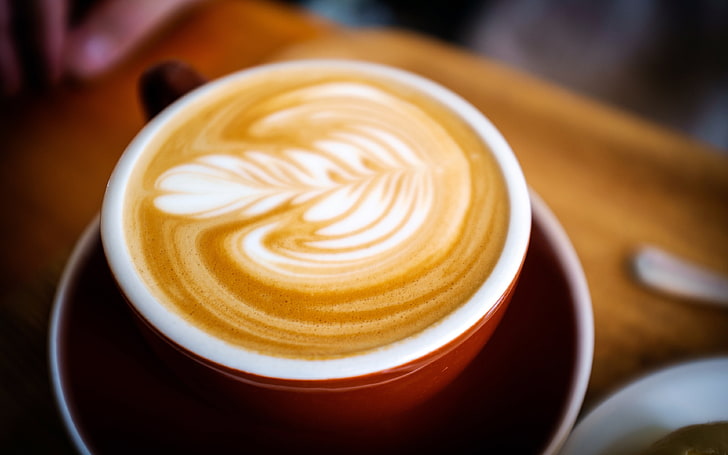 Café latte capuchino taza de café bebida, Fondo de pantalla HD