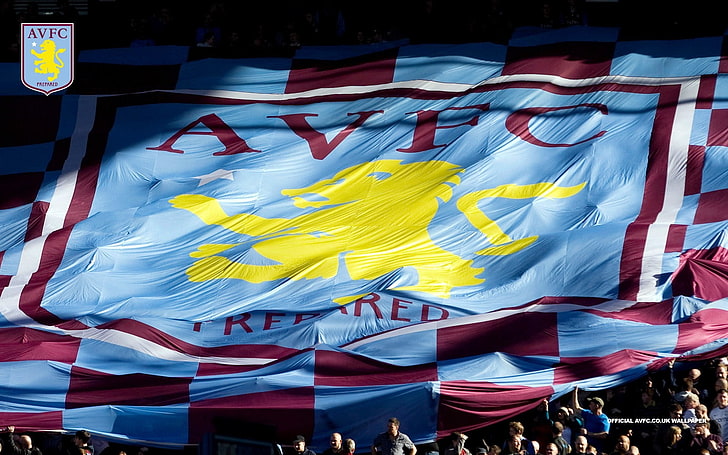 Carta da parati Holte End bandiera-Aston Villa 2013 HD, tessuto blu, Sfondo HD