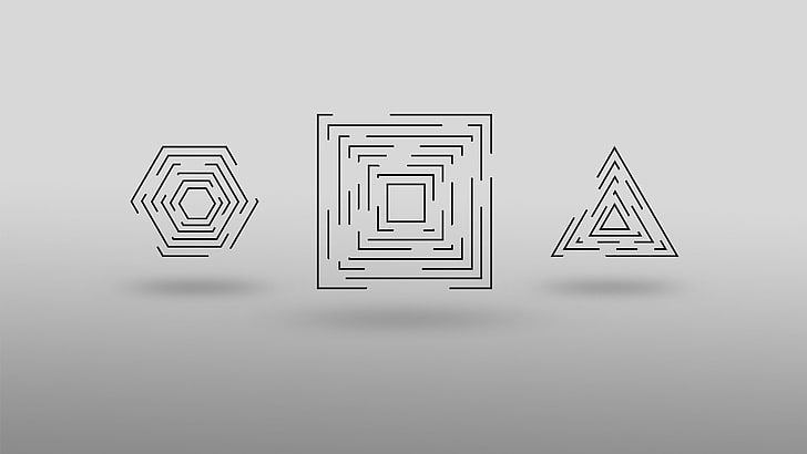 geometria, minimalismo, Sfondo HD