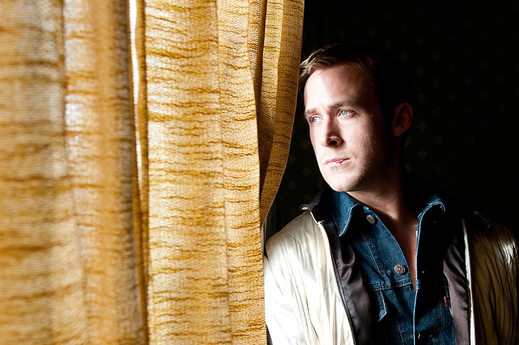 Ryan Gosling, filmy, Drive, Drive (film), mężczyźni, odwracający wzrok, Tapety HD
