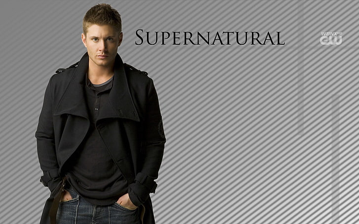 trench coat preto masculino, série, sobrenatural, Jensen ackles, Dean Winchester, HD papel de parede