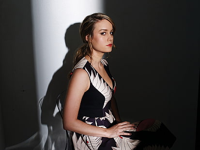คนดัง, Brie Larson, นักแสดง, บลอนด์, ตาสีน้ำตาล, ลิปสติก, วอลล์เปเปอร์ HD HD wallpaper