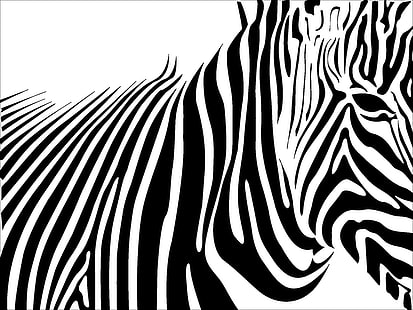Animals, Zebra, Horse, Black, White, Lines, Head, Eyes, Art, Abstract, animals, zebra, horse, black, white, lines, head, eyes, art, abstract, HD wallpaper HD wallpaper