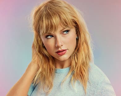 Taylor Swift, 여성, 가수, 파란 눈, 그라디언트, 금발, 긴 머리, HD 배경 화면 HD wallpaper