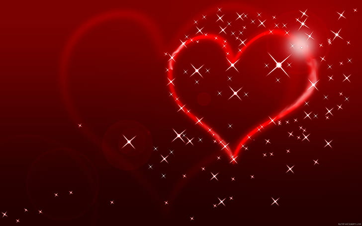 Red love heart-shaped HD wallpapers free download | Wallpaperbetter