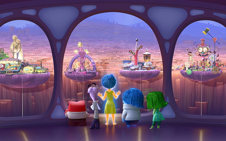 Film, Inside Out, Anger (Inside Out), Disgust (Inside Out), Fear (Inside Out), Joy (Inside Out), Sadness (Inside Out), Tapety HD
