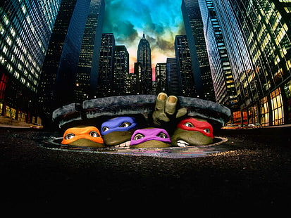 tortugas ninja mutantes adolescentes, leonardo, raphael, michelangelo, donatello, tortugas ninja mutantes adolescentes, leonardo, raphael, michelangelo, donatello, Fondo de pantalla HD HD wallpaper