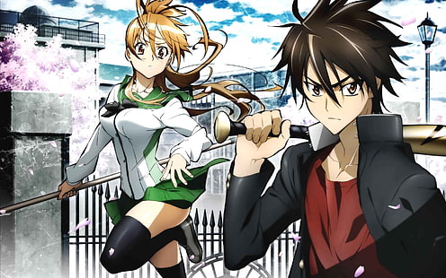 Manga, Hochschule der Toten, Komuro Takashi, Miyamoto Rei, HD-Hintergrundbild HD wallpaper