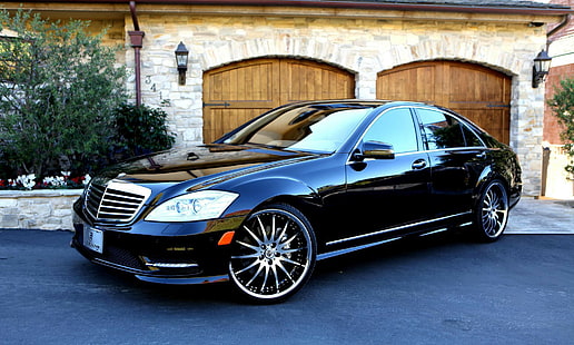 Mercedes, S-class, Lexani, W221, black sedan, S-class, Lexani, W221, HD wallpaper HD wallpaper