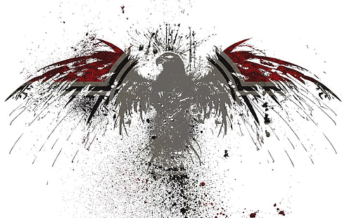 eagle logo, eagle, Photoshop, HD wallpaper HD wallpaper