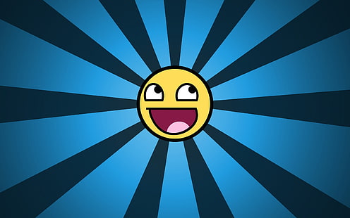 emoji tertawa, wajah bahagia, wajah luar biasa, Wallpaper HD HD wallpaper