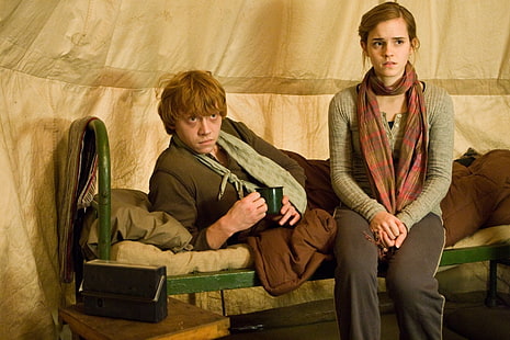 Harry Potter, Harry Potter and the Deathly Hallows: Part 1, Hermione Granger, Ron Weasley, วอลล์เปเปอร์ HD HD wallpaper