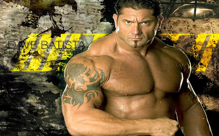 Dave Batista, tapeta Dave Batista, WWE, mistrzostwa wagi ciężkiej, super gwiazda, mistrz świata, batista, Tapety HD