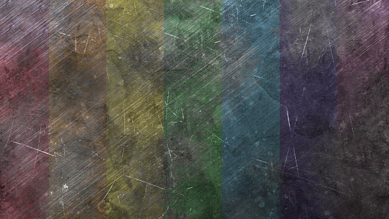 Regenbogen gestreifte Tapete, Regenbogen, Metall, Muster, strukturiert, Beschaffenheit, digitale Kunst, HD-Hintergrundbild HD wallpaper