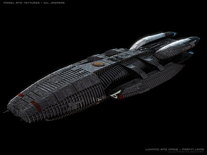 Battlestar Galactica, nave espacial, Fondo de pantalla HD HD wallpaper