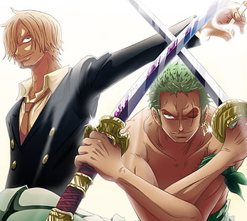 Anime, One Piece, Sanji (One Piece), Zoro Roronoa, Tapety HD HD wallpaper