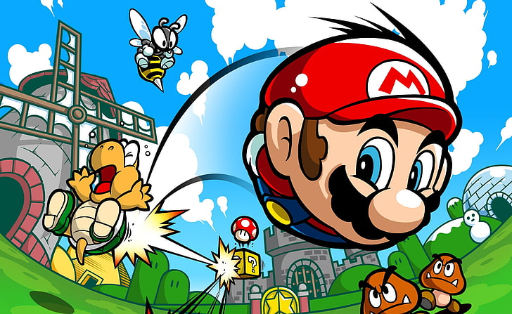 Super Mario, Mario and Yoshi illustration, Games, Mario, Super, HD wallpaper