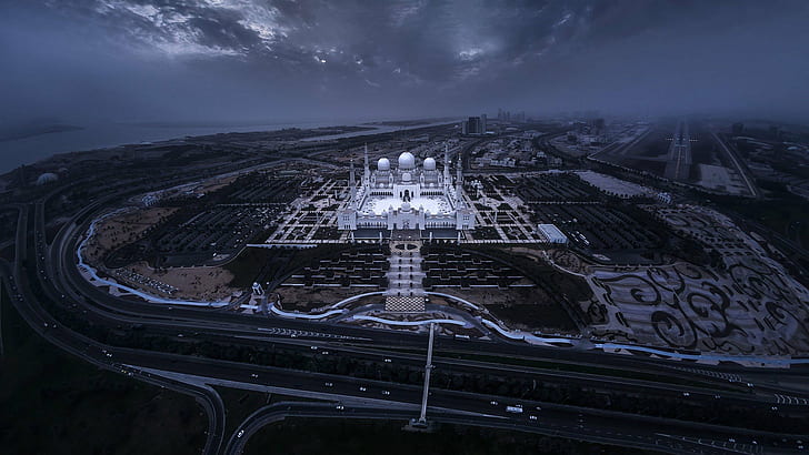 Арабский Абу-Даби Дубай Ислам Объединенные Арабские Эмираты Мечети Новая мечеть, HD обои