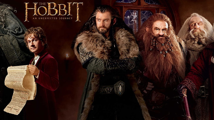 O Hobbit: Uma Jornada Inesperada, filmes, Bilbo Bolseiro, Thorin Oakenshield, HD papel de parede