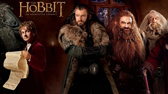 Hobbiten: En oväntad resa, filmer, Bilbo Baggins, Thorin Oakenshield, HD tapet HD wallpaper