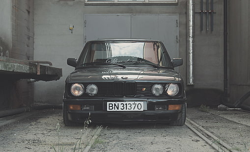 black car, BMW, BMW E28, Norway, Stance, Stanceworks, low, HD wallpaper HD wallpaper