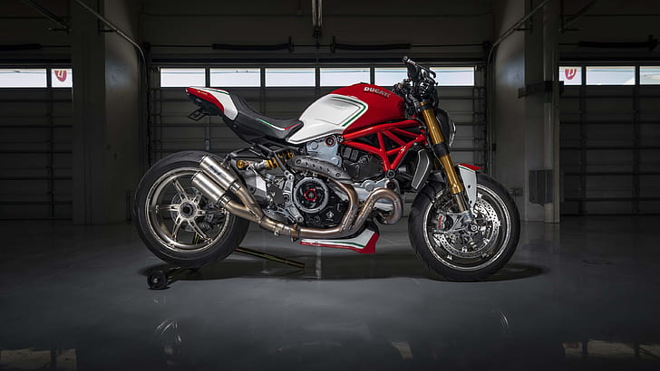 Ducati Monster 1200 Tricolore de Motovation 2019 4K, Ducati, Monster, 1200, 2019, Tricolore, Motovation, Fondo de pantalla HD