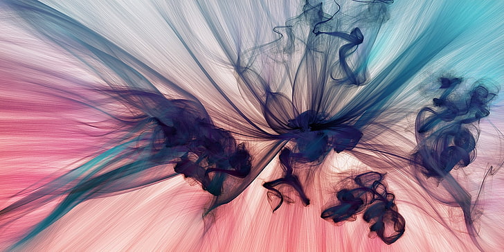 black and multicolored illustration, chaotic, JR Schmidt, texture, digital art, smoke, HD wallpaper