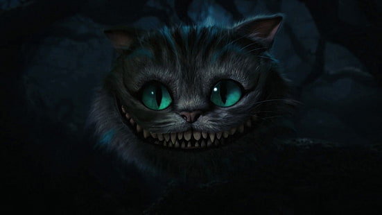 Иллюстрация Чеширского кота, фильмы, Алиса в стране чудес, кот, Чеширский кот, HD обои HD wallpaper