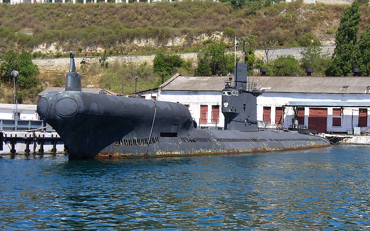 сива подводница, СССР, проект 633RV подводница S-49, военна, превозно средство, подводница, HD тапет