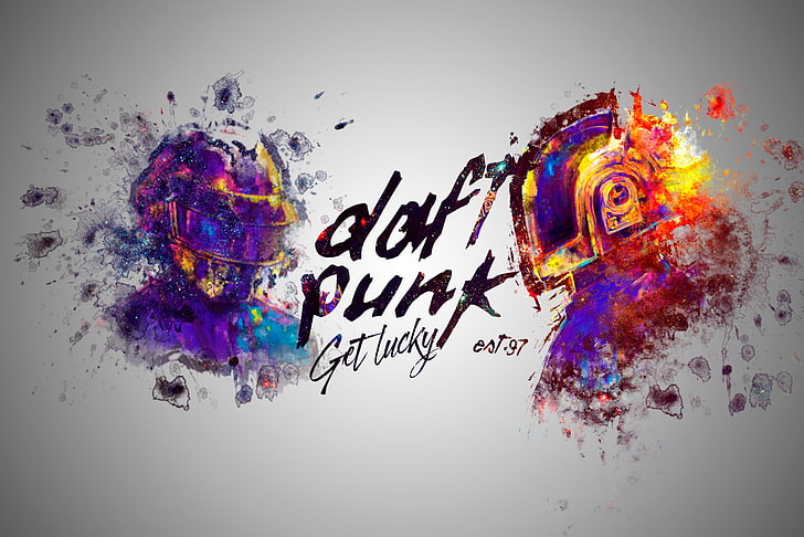 Daft Punk, Photoshop, aquarelle, Fond d'écran HD