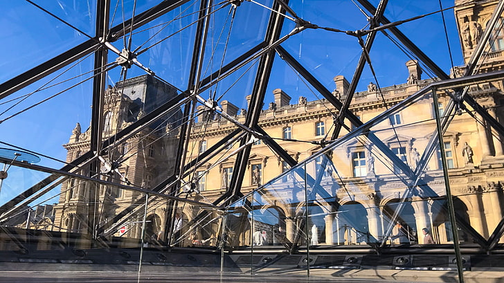 Louvren museum, Paris, 5K, Europa, HD tapet