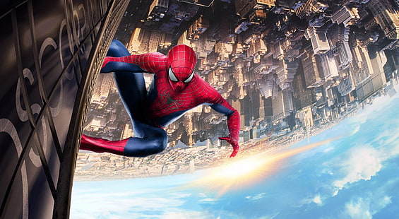Papel de parede de Spiderman Climbing Building, Marvel Spider-Man, Filmes, Homem-Aranha, Construção, Escalada, Spiderman, HD papel de parede HD wallpaper