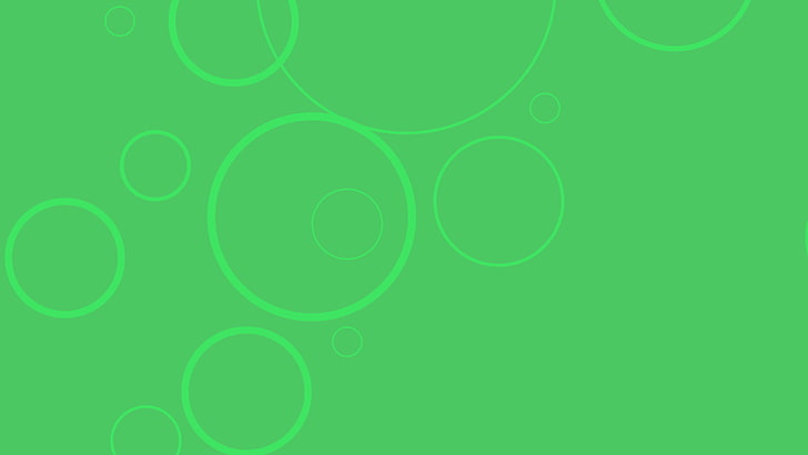 minimalis, hijau, lingkaran, Wallpaper HD