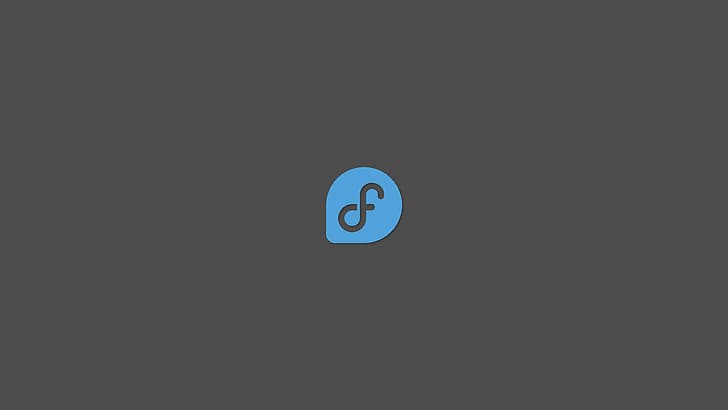Fedora, Linux, Unix, minimalismo, logo, fondo simple, Fondo de pantalla HD