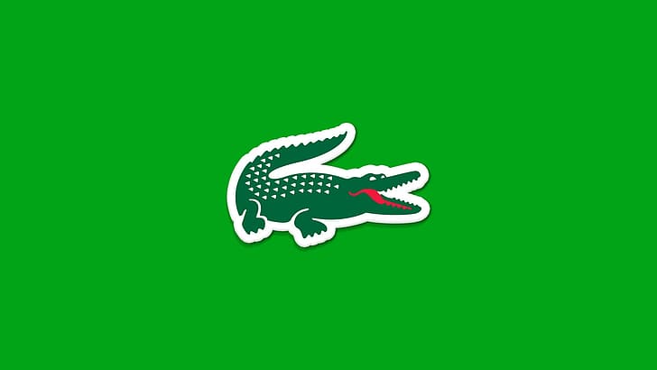 Red, Green, Lacoste, Style, White, Minimalism, HD wallpaper