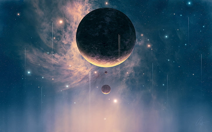 planet digital wallpaper, weltraum, planet, universum, science fiction, joeyjazz, HD-Hintergrundbild