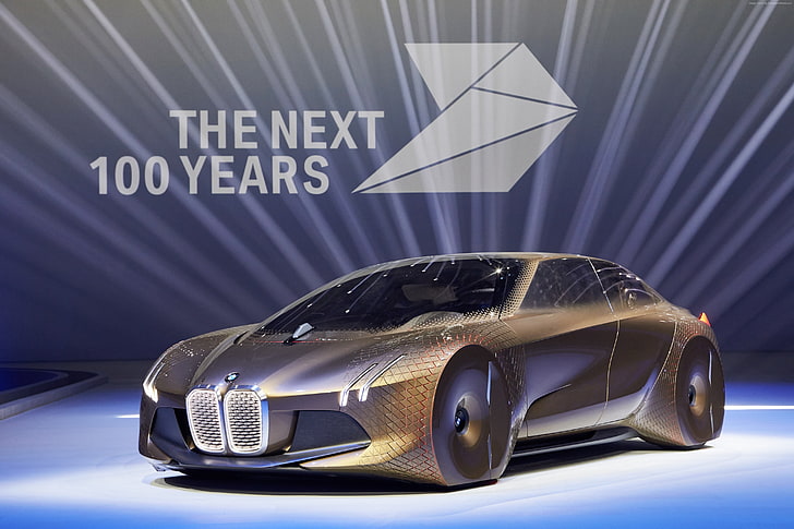 future cars, luxury cars, BMW Vision Next 100, HD wallpaper