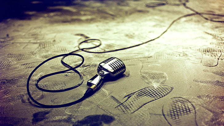 microphone, on the floor, dust, HD wallpaper