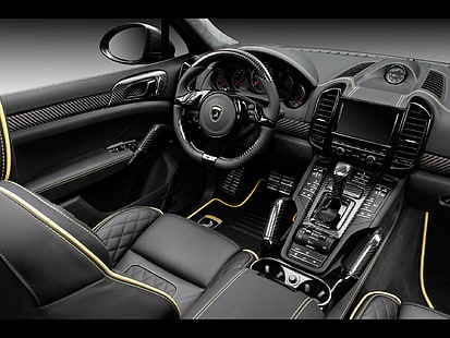 Porsche Cayenne Vantage Carbon Fiber Interior HD, รถยนต์, ปอร์เช่, ภายใน, คาร์บอน, ไฟเบอร์, ความได้เปรียบ, พริกป่น, วอลล์เปเปอร์ HD HD wallpaper