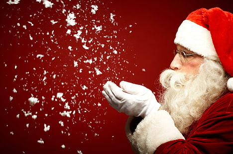 ซานตาคลอส, คริสต์มาส, วันหยุด, มือ, หิมะ, ซานตาคลอส, คริสต์มาส, วันหยุด, มือ, หิมะ, วอลล์เปเปอร์ HD HD wallpaper