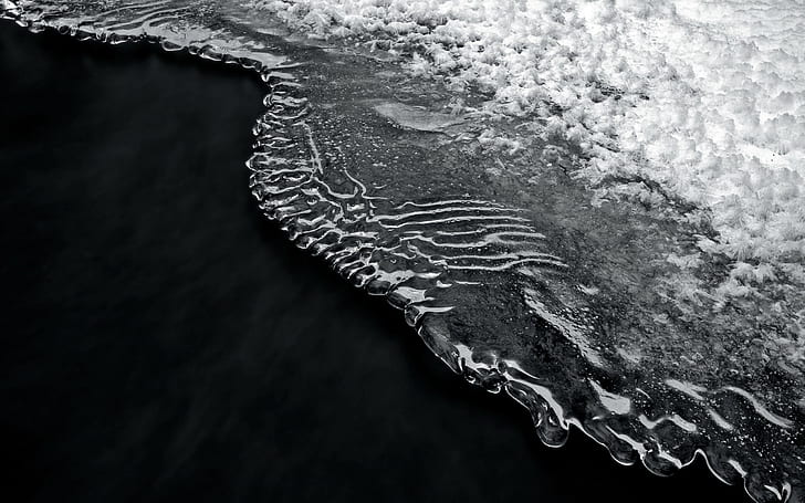 ビーチ 海 モノクロ 風景 自然 水 氷 Hdデスクトップの壁紙 Wallpaperbetter