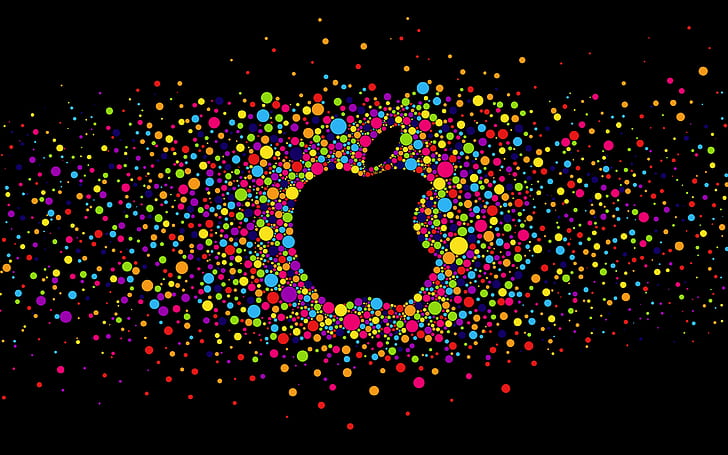 яблоко, логотип фоны, яркие, круги, красочные, скачать 3840x2400 яблоко, HD обои
