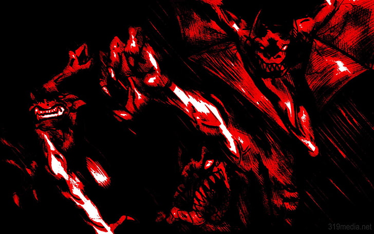 Oscuro, demonio, rojo, Fondo de pantalla HD | Wallpaperbetter