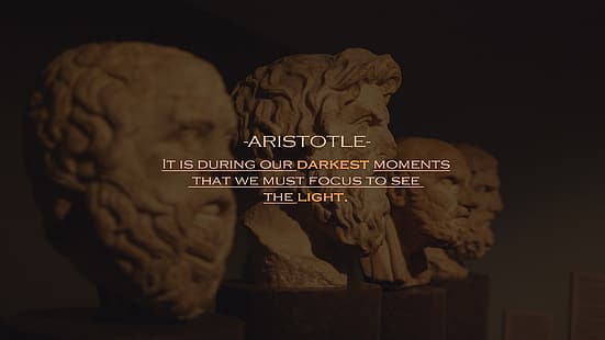  Aristotle, Greek, quote, statue, HD wallpaper HD wallpaper