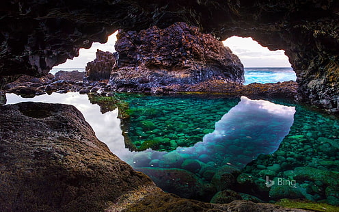 Spagna Isole Canarie Grotta su El Hierro Island-2017 .., Sfondo HD HD wallpaper