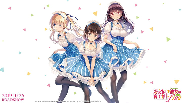 Anime, Saekano: Jak wychować nudną dziewczynę, Eriri Spencer Sawamura, Megumi Katō, Utaha Kasumigaoka, Tapety HD